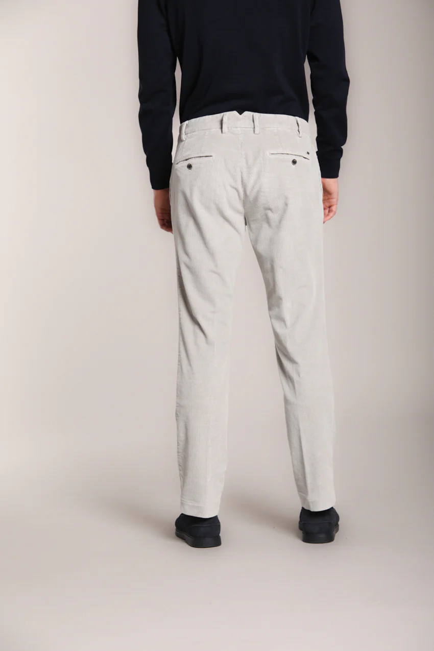 New York Time 1 Pinces pantalone chino uomo in velluto 500 righe regular fit - Image 4