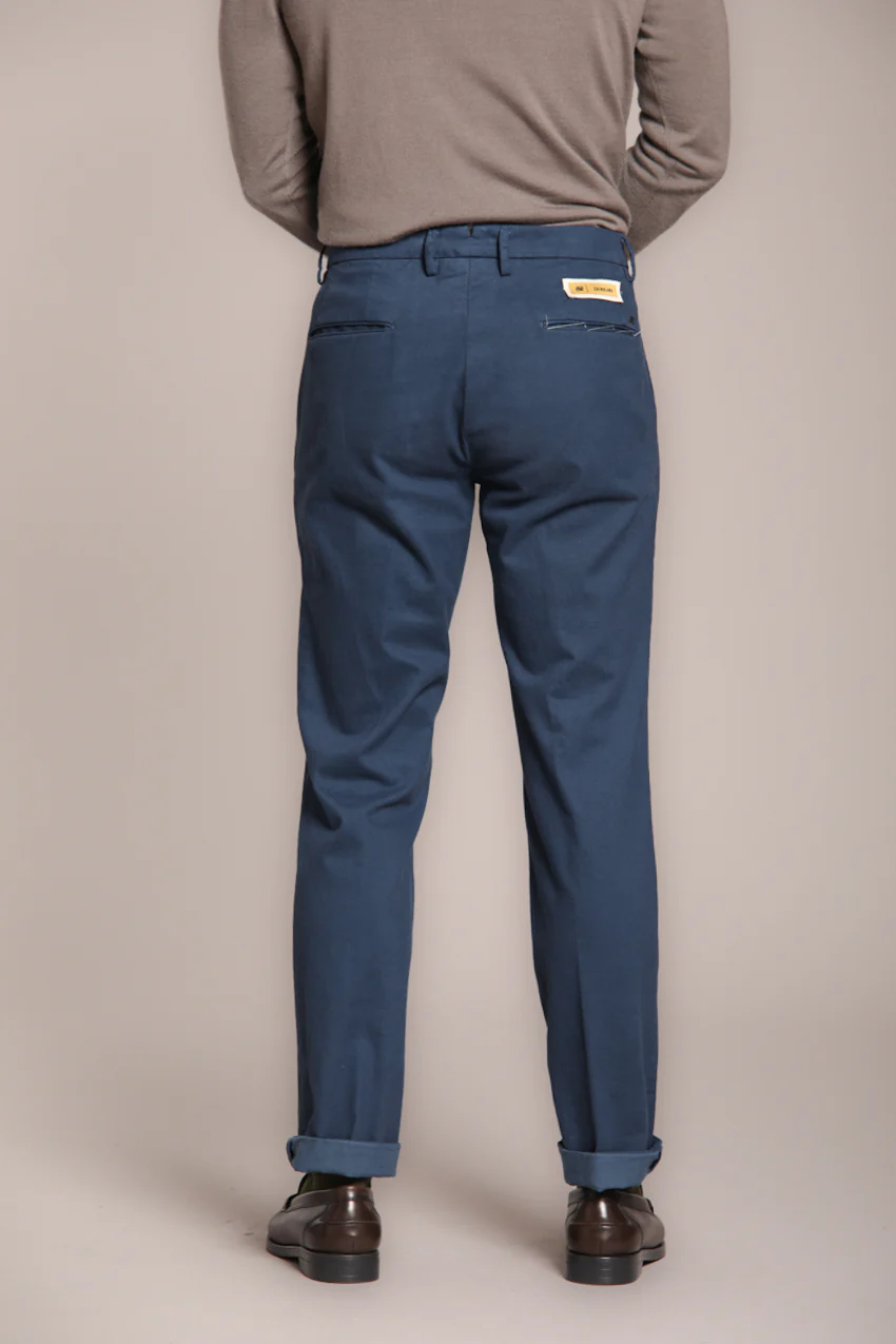 New York Time 2 Pinces pantalone chino uomo in cotone lana regular fit - Image 4