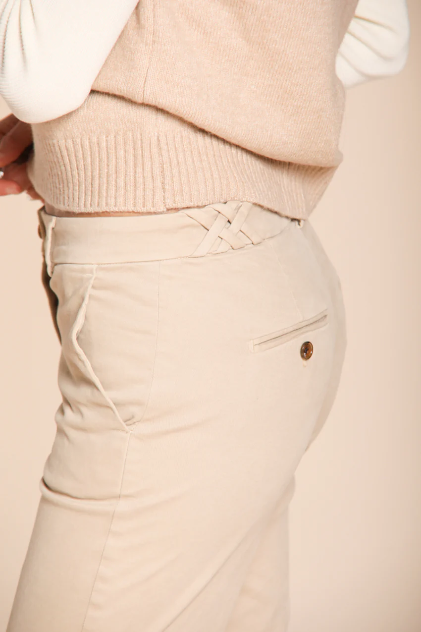 New York Trumpet pantalone chino donna in gabardina slim fit - Image 2