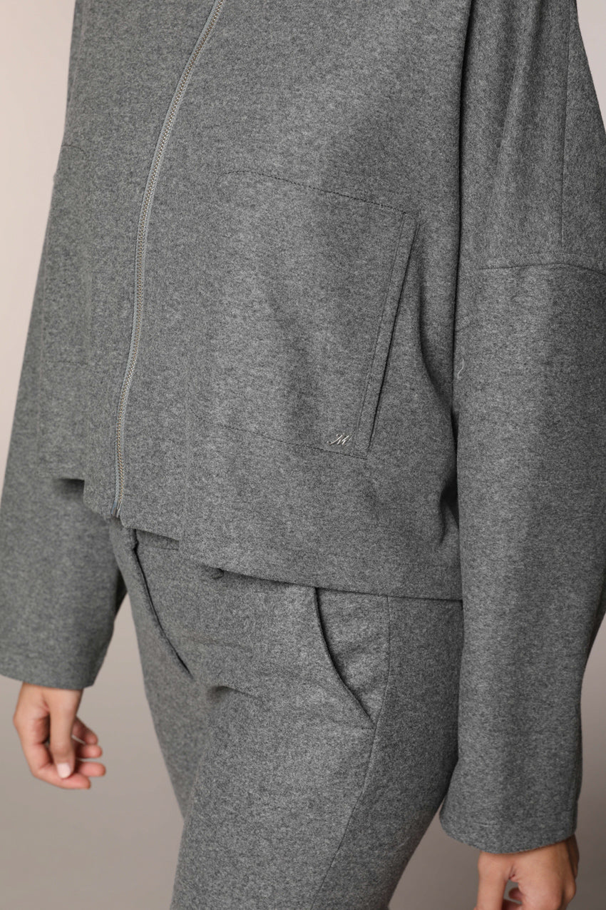 Nora felpa cropped donna in jersey flanella - Image 2
