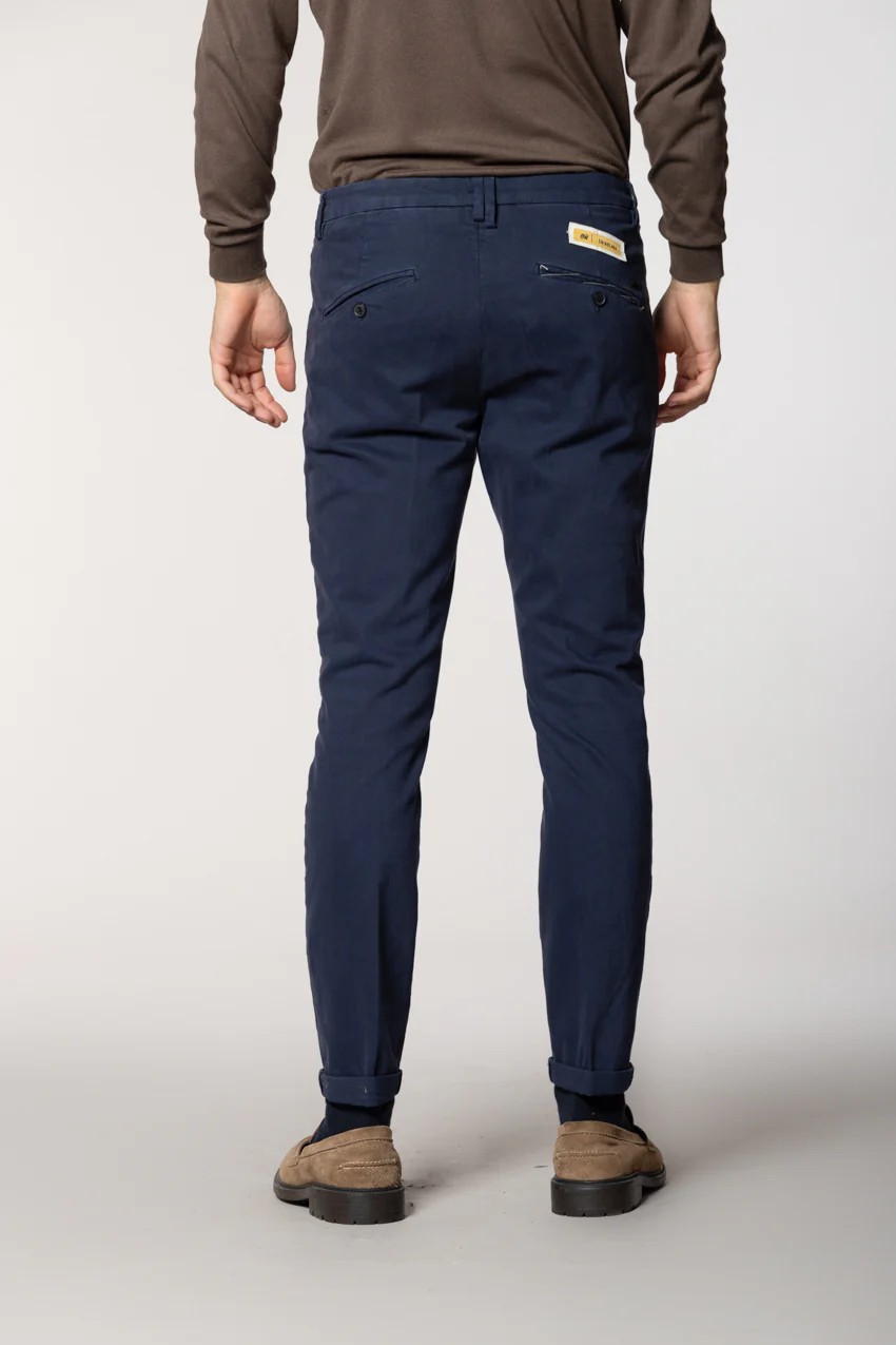 Osaka 1 Pinces pantaloni chino uomo in cotone lana carrot fit - Image 6