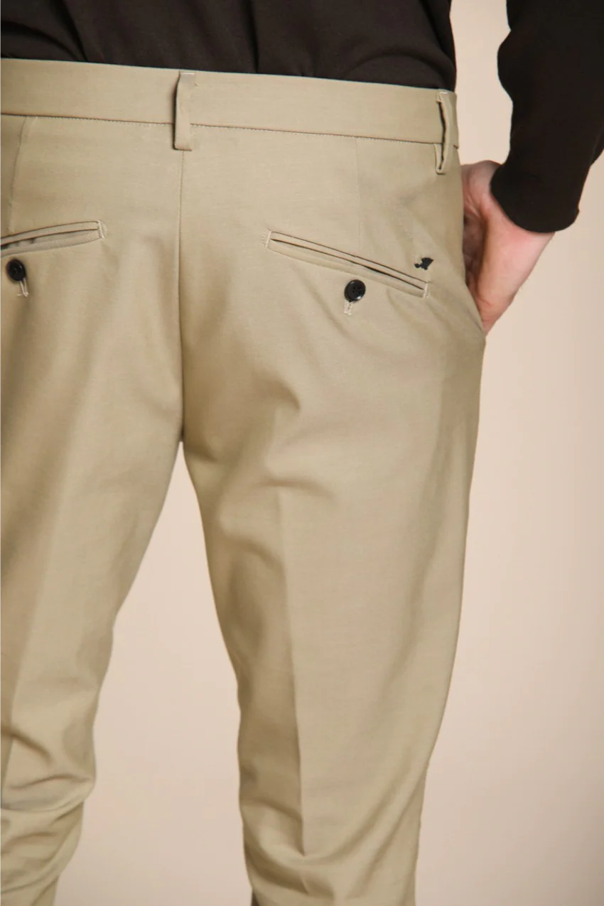Osaka pantalone chino uomo in cotone lana carrot fit - Image 2