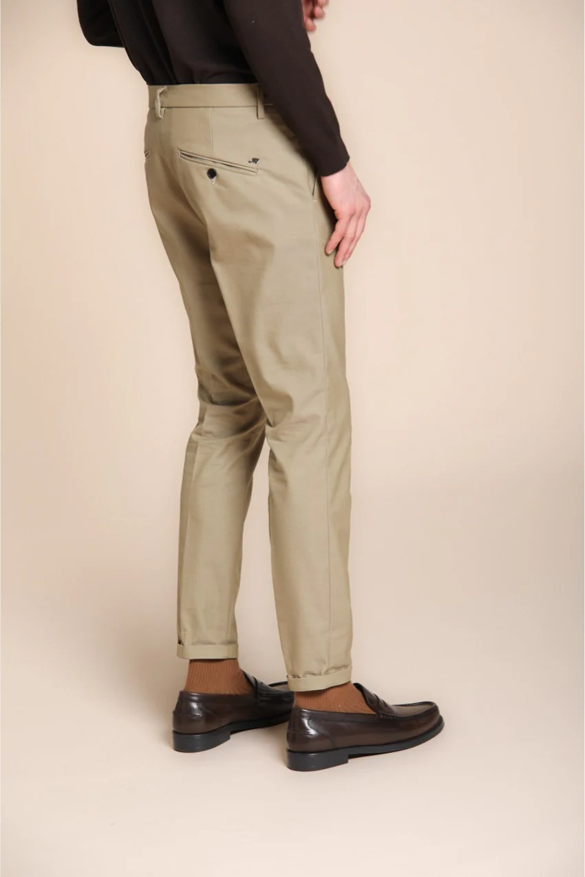 Osaka pantalone chino uomo in cotone lana carrot fit - Image 3