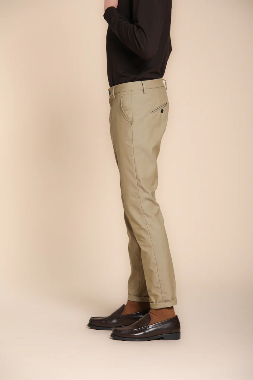 Osaka pantalone chino uomo in cotone lana carrot fit - Image 4
