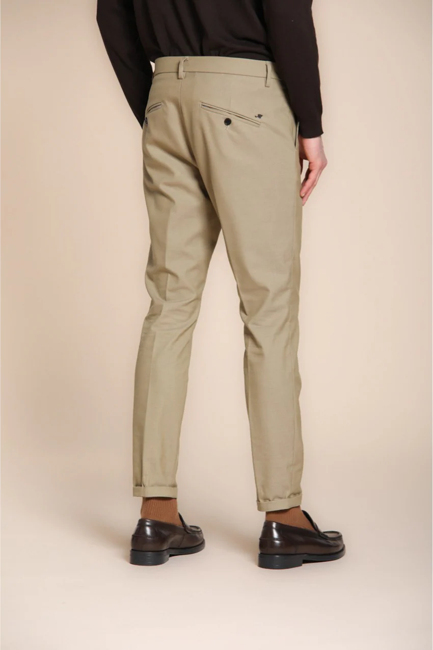 Osaka pantalone chino uomo in cotone lana carrot fit - Image 5