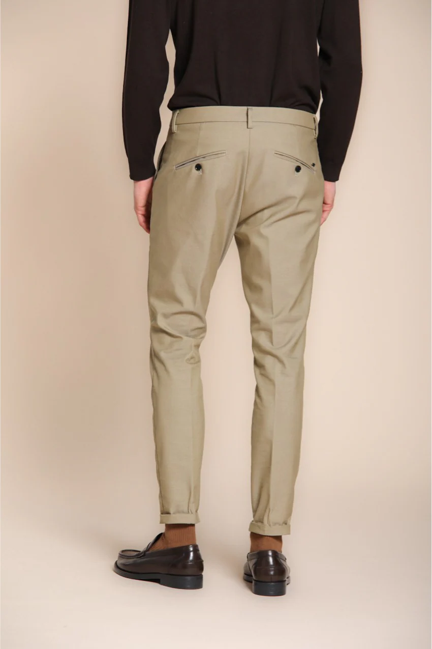 Osaka pantalone chino uomo in cotone lana carrot fit - Image 6
