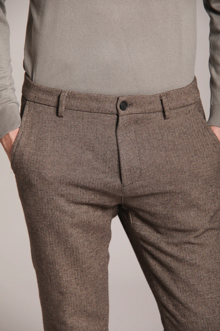 Osaka pantalone chino uomo in resca bicolor carrot fit - Image 2