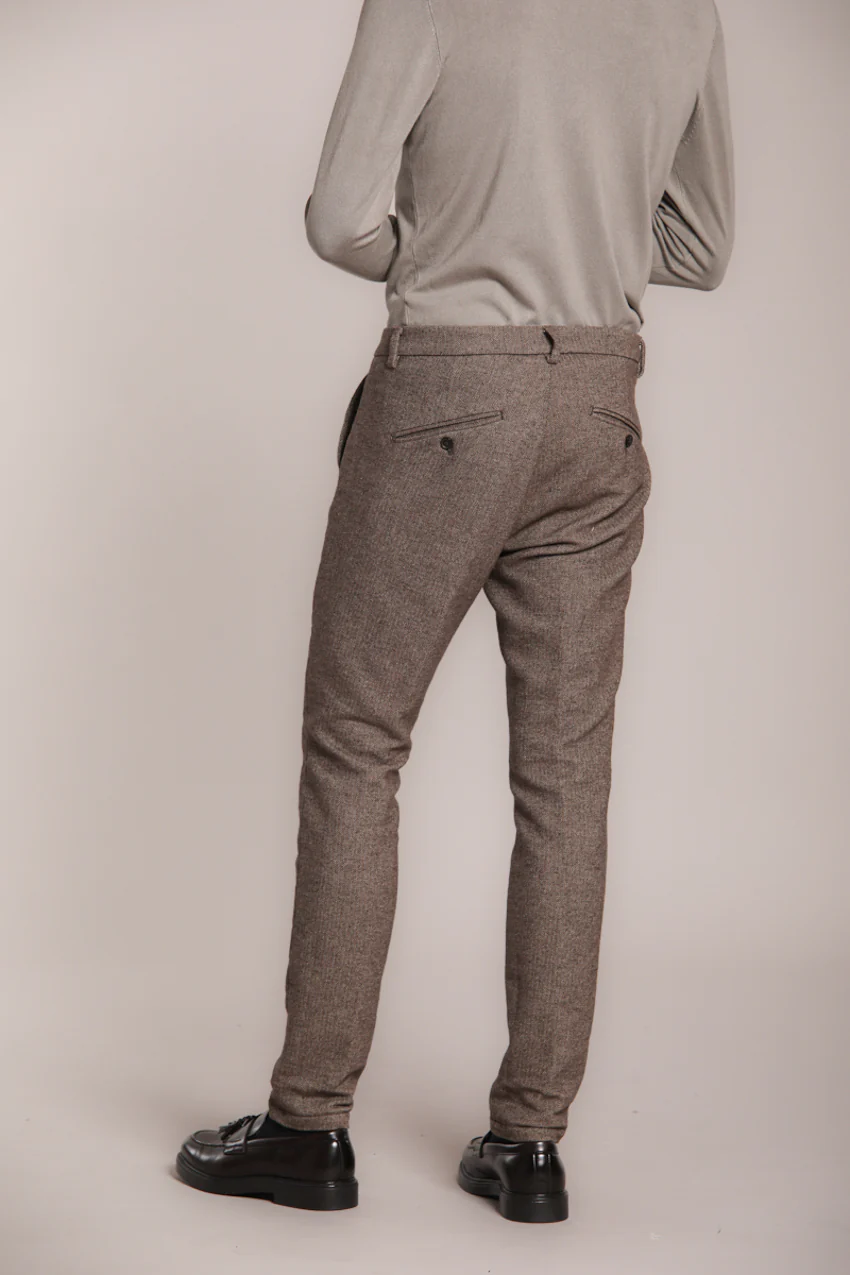 Osaka pantalone chino uomo in resca bicolor carrot fit - Image 6