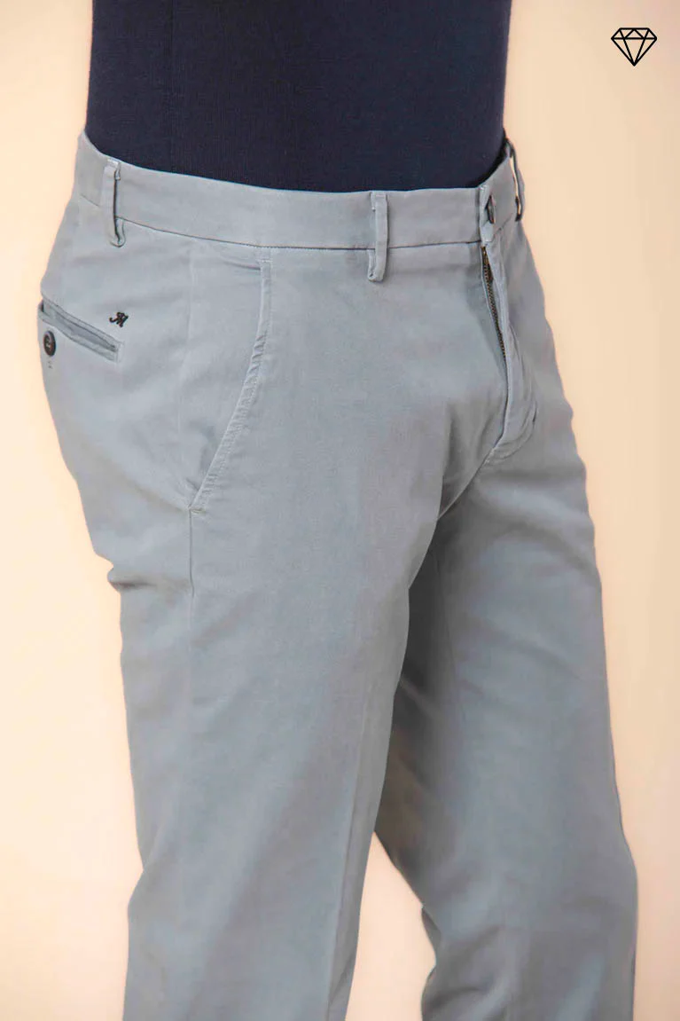 Milano pantalone chino uomo in gabardina stretch extra slim fit ① - Image 2