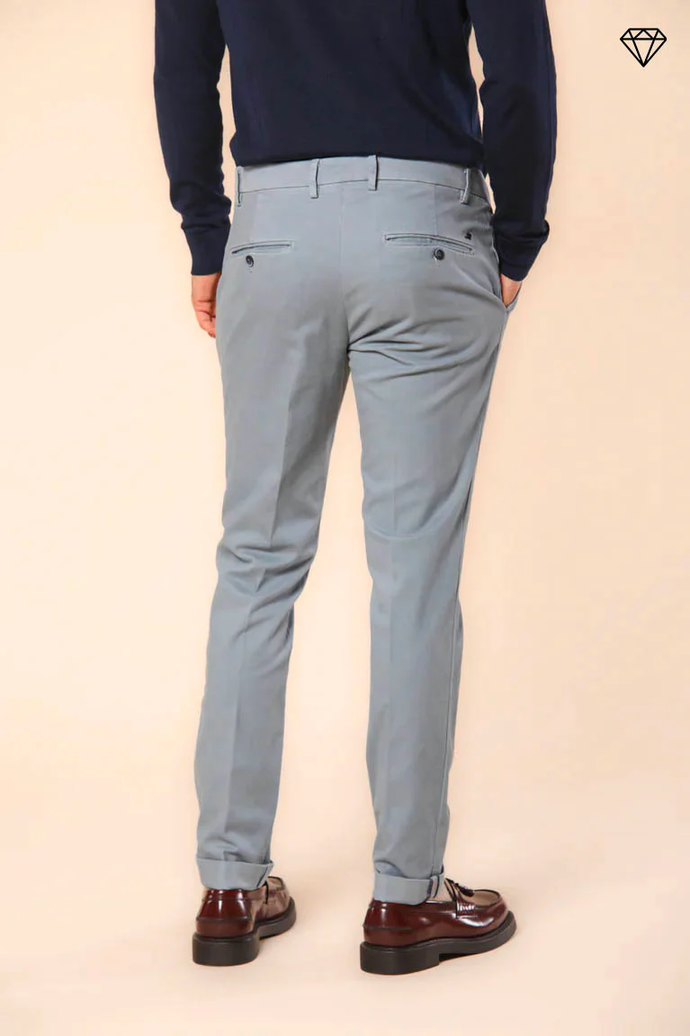 Milano pantalone chino uomo in gabardina stretch extra slim fit ① - Image 4