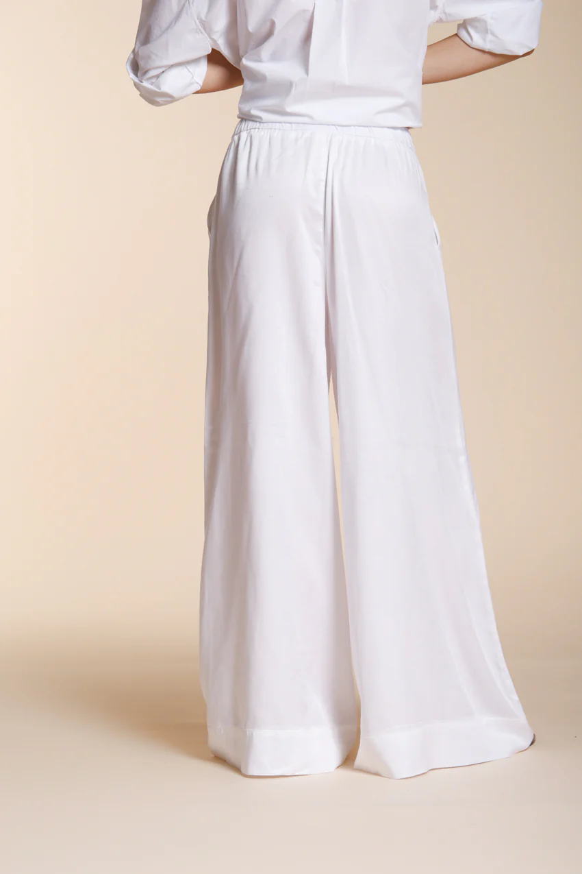 Portofino pantalone chino jogger donna in tela di lino e cotone leggero wide leg - Image 3