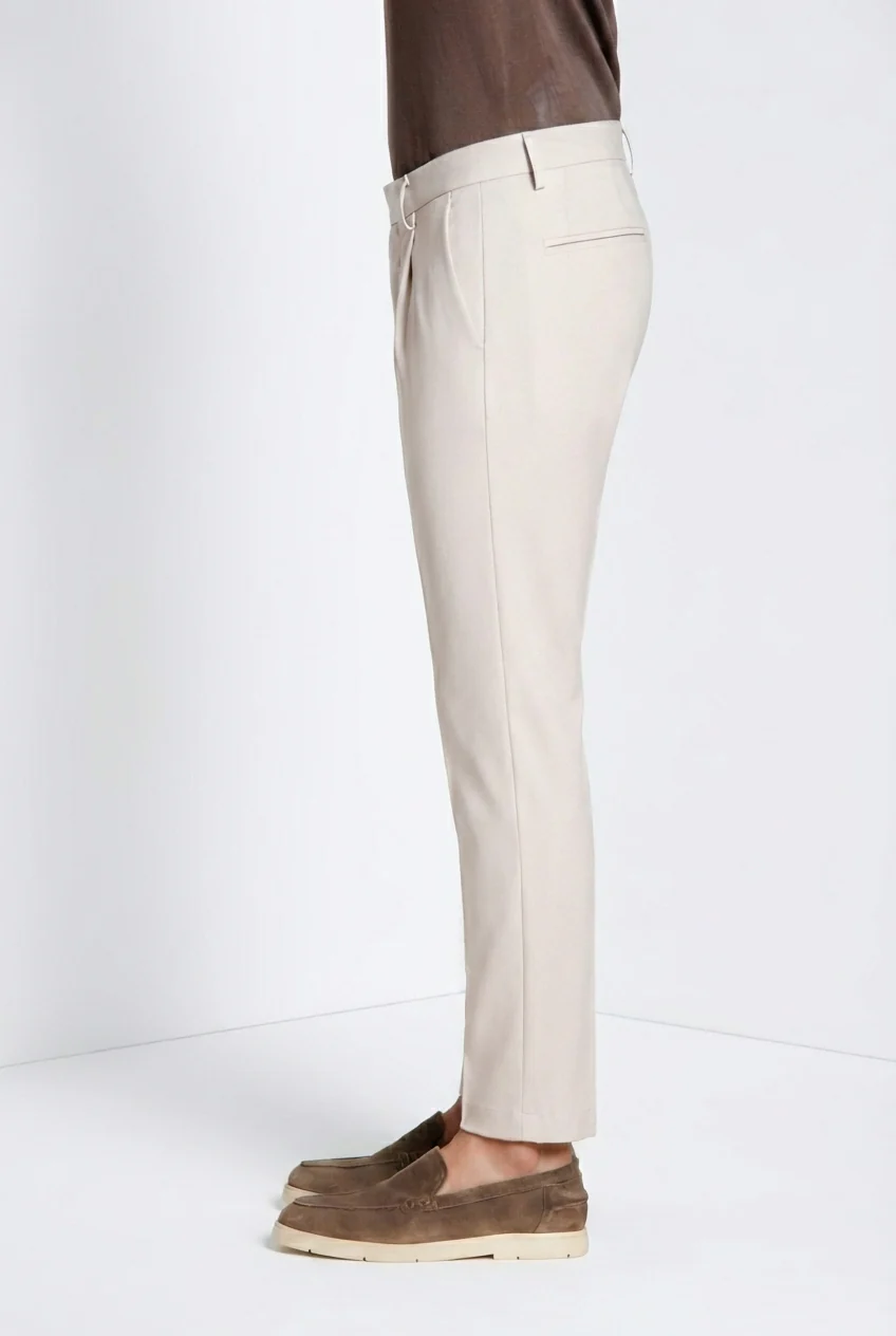 Torino 1 Pinces Dynamic pantalone chino jogger uomo in jersey super tecnico slim fit - Image 3