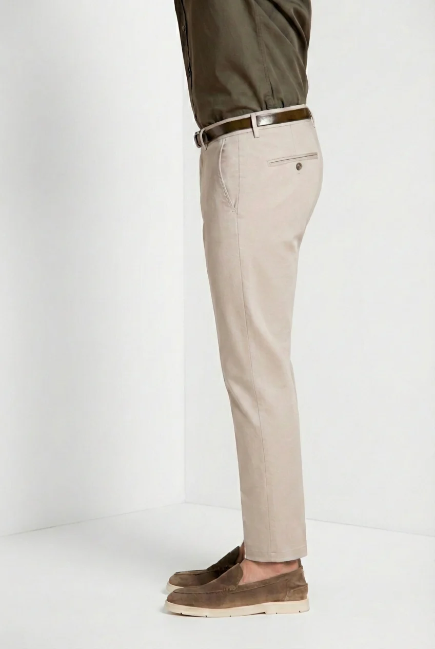 Torino Flex pantalone chino uomo in gabardina stretch slim fit ① - Image 3