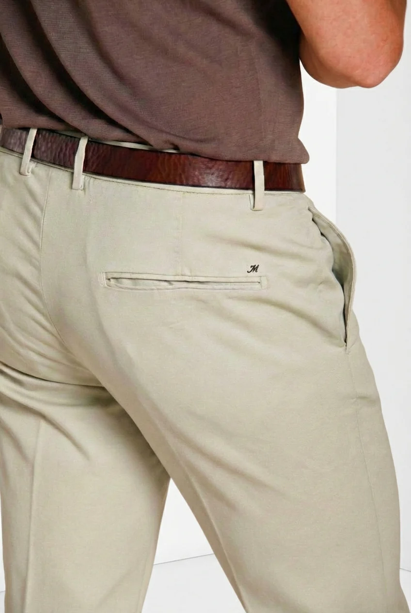 Torino Flex pantalone chino uomo in gabardina stretch slim fit ① - Image 2