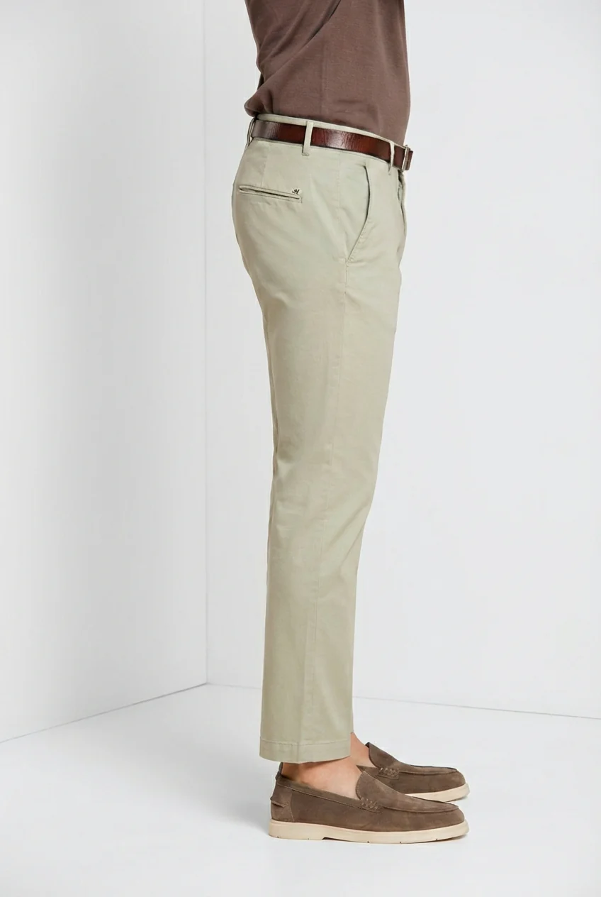 Torino Flex pantalone chino uomo in gabardina stretch slim fit ① - Image 3