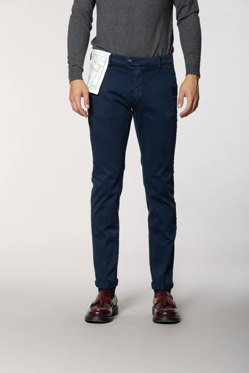 Torino Flex pantalone chino uomo in raso slim fit - Image 4