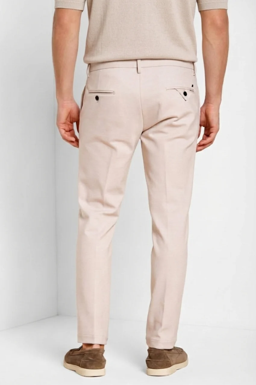 Torino Jog pantalone chino jogger uomo in jersey piquet stretch slim fit - Image 4