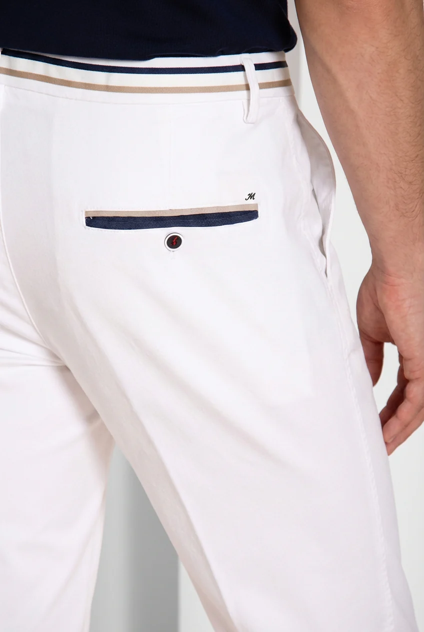 Torino Summer pantalone chino uomo in twill di cotone e lyocell slim fit - Image 2