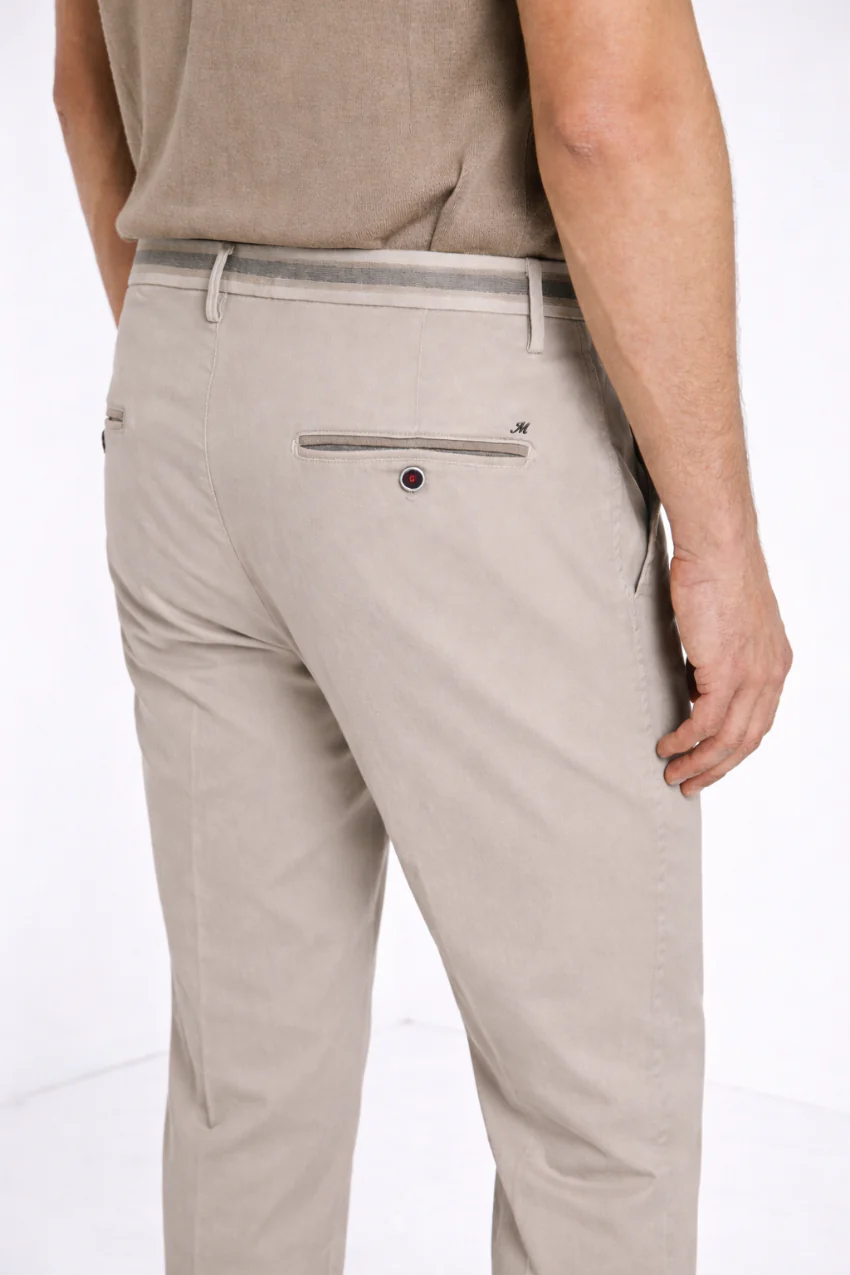 Torino Summer pantalone chino uomo in twill di cotone e lyocell slim fit - Image 2