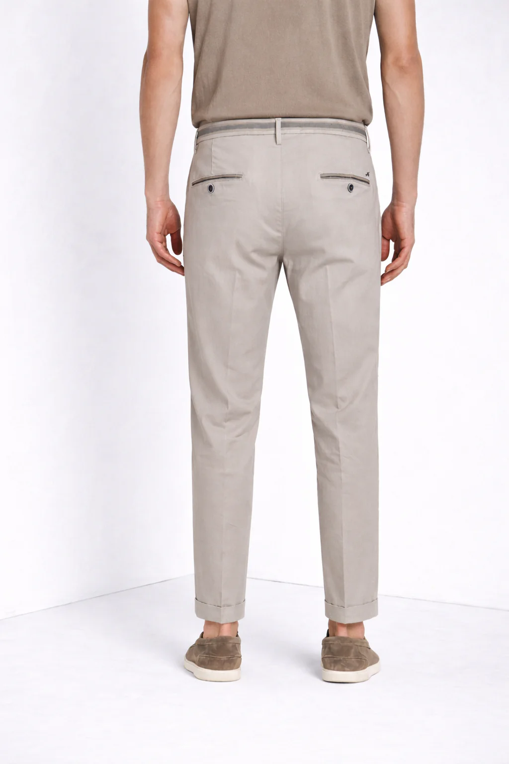 Torino Summer pantalone chino uomo in twill di cotone e lyocell slim fit - Image 4
