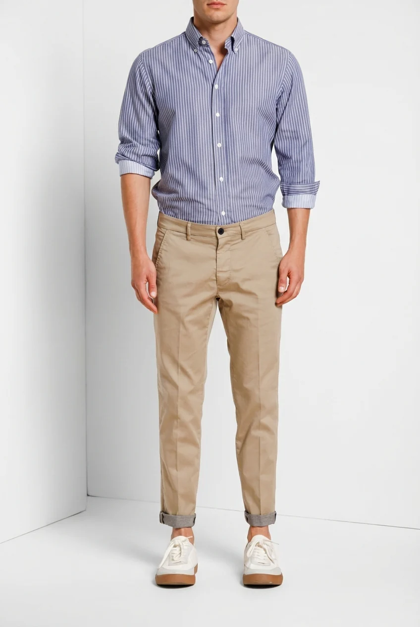 Torino Travel pantalone chino uomo in raso tecnico travel stretch slim fit - Image 2