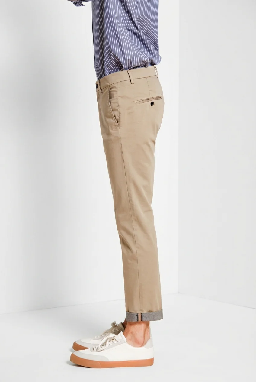 Torino Travel pantalone chino uomo in raso tecnico travel stretch slim fit - Image 3