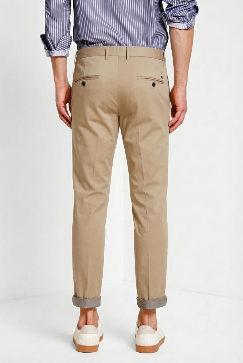 Torino Travel pantalone chino uomo in raso tecnico travel stretch slim fit - Image 4
