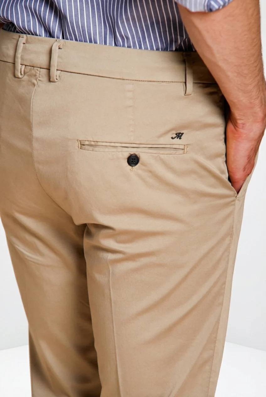 Torino Travel pantalone chino uomo in raso tecnico travel stretch slim fit - Image 5