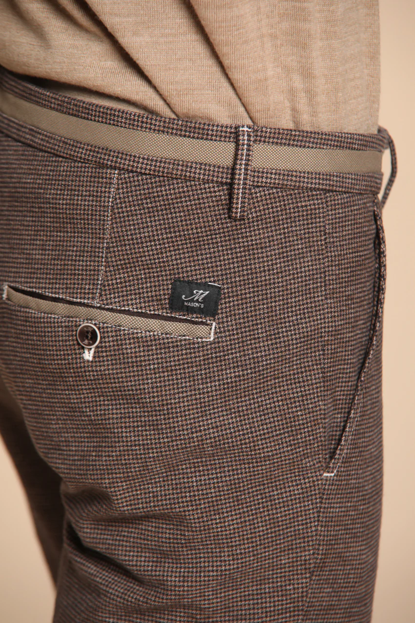 Torino University pantalone chino uomo in pied de poule slim fit - Image 2
